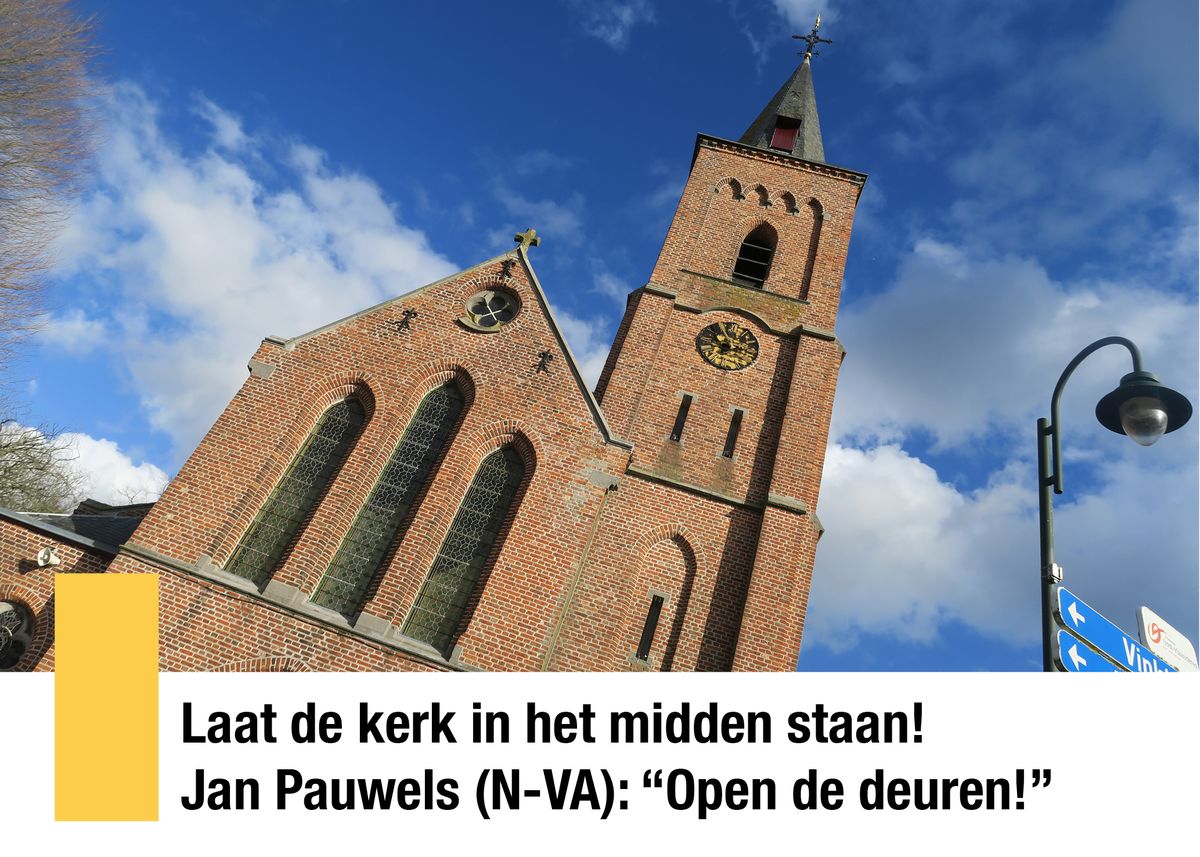 Laat de kerk in het midden staan.